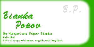 bianka popov business card